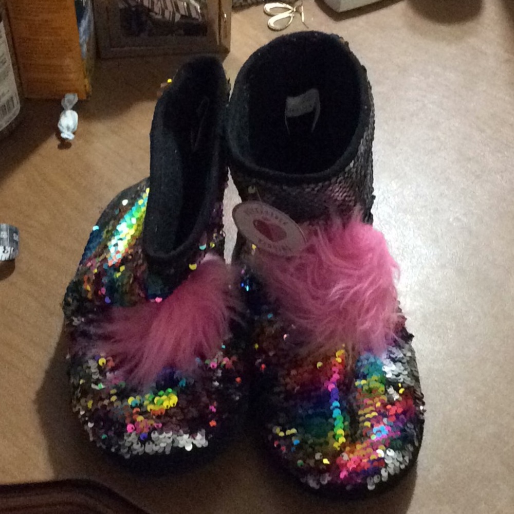 COPY - Josie Sequined House-shoe Bootie